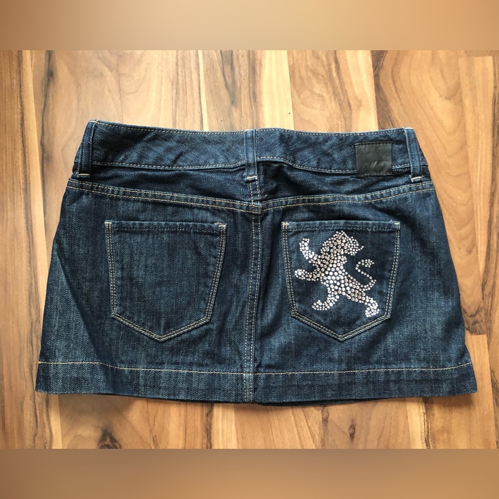Express Dark Blue Mini Skirt - Picture 2 of 2